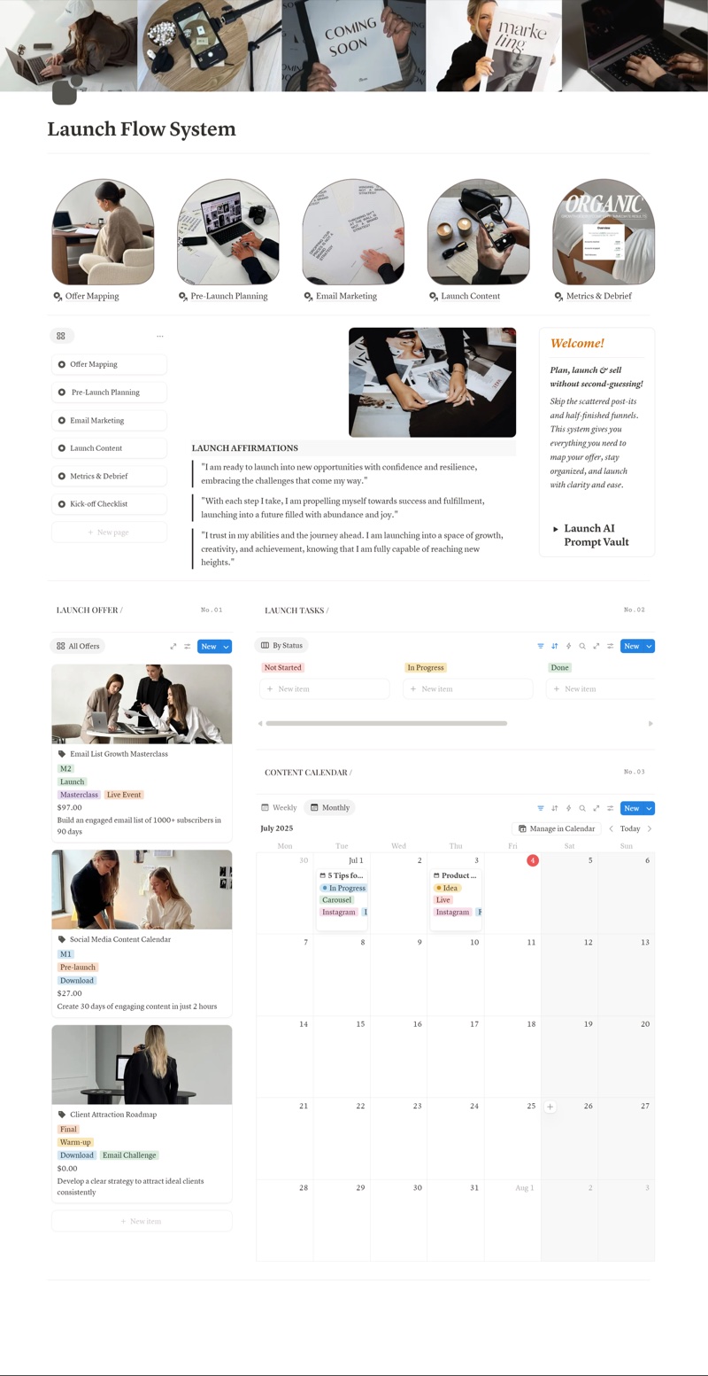 Launch Flow System template